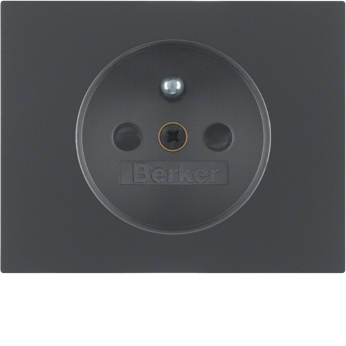 ELEMENT CENTRALNY DO GNIAZDA Z UZIEMIENIEM Z PRZYSŁONAMI ANTRACYT MAT LAKIEROWANY K.1 - 3965757006 - HAGER