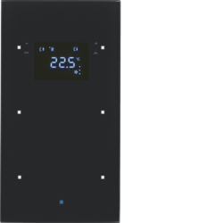 SENSOR PODWÓJNY Z RTR SZKŁO CZARNY TS SENSOR KNX - 75642035 - HAGER