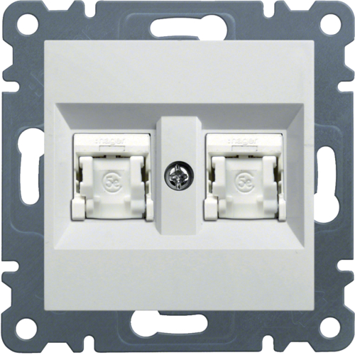 GNIAZDO KOMPUTEROWE PODWÓJNE 2X RJ45 KAT. 5E FTP BIAŁY LUMINA - WL2140 - HAGER