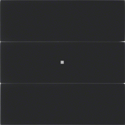PRZYCISK POTRÓJNY STANDARD SZKŁO CZARNE B.IQ  - 75163092 - HAGER