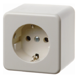 GNIAZDO SCHUKO N/T KREMOWY - 470040 - HAGER