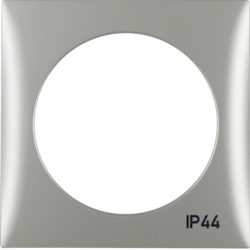 RAMKA POJEDYNCZA Z NADRUKIEM "IP44" BEZ USZCZELKI CHROM MAT LAKIEROWANY INTEGRO FLOW  - 918272568 - HAGER