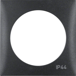 RAMKA POJEDYNCZA Z NADRUKIEM "IP44" BEZ USZCZELKI ANTRACYT MAT INTEGRO FLOW  - 918272595 - HAGER