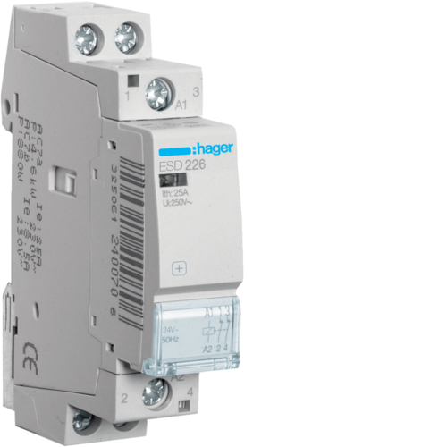 STYCZNIK 24VAC 2NC 25A. - ESD226 - HAGER - BERKER