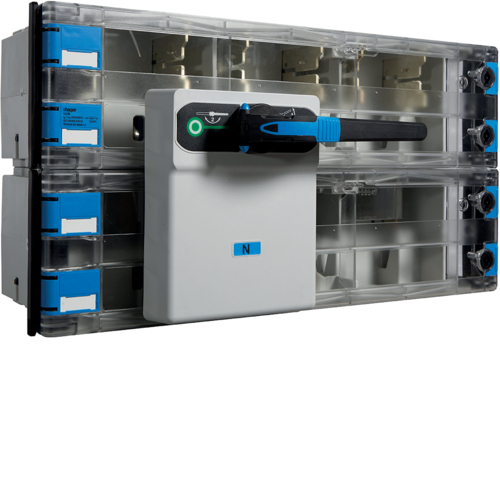 ROZŁĄCZNIK BEZPIECZNIKOWY POZIOMY ODPŁYW LEWY 4-BIEGUNOWY AC22B LLG-2  - LLG289 - HAGER - BERKER