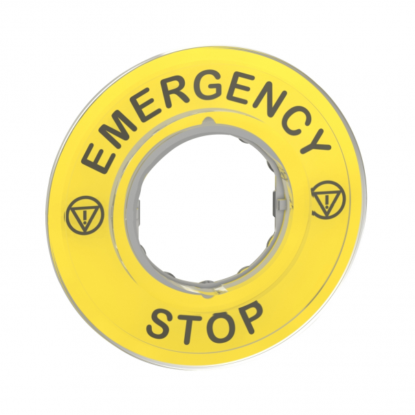 ETYKIETA EMERGENCY STOP 3D. - ZBY9320 - SCHNEIDER ELECTRIC