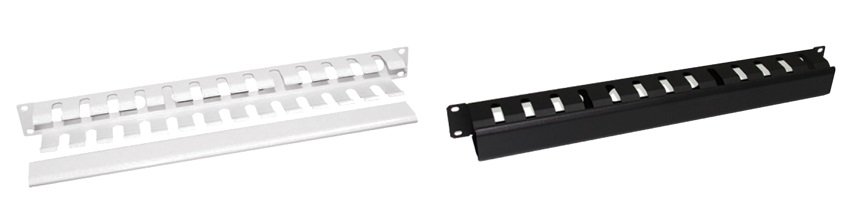 ORGANIZATOR KABLOWY Z PRZEPUSTEM KABLOWYM WB-S 1U CZARNY. - 19-0035C - SABAJ