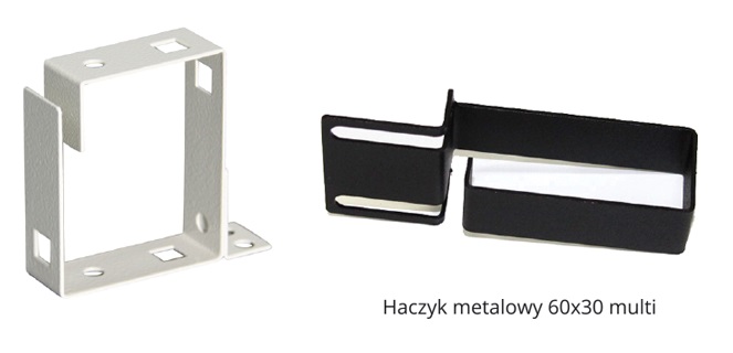 HACZYK KABLOWY METALOWY 60X30 MULTI (CZARNY). - 19-0042C - SABAJ