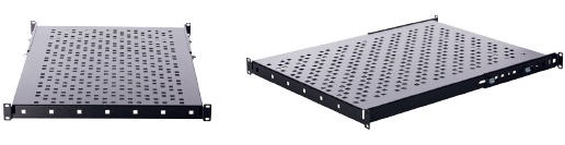 PÓŁKA 1U GŁ. 250 REGULACJA +/- 200 MM WYSUWANA RAL 9005 - 19-0054C - SABAJ