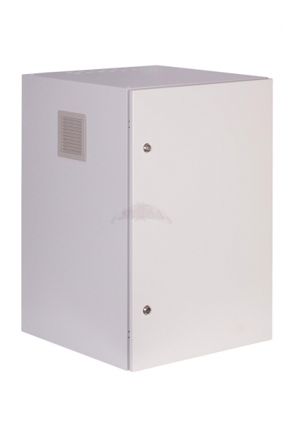 SZAFA WISZĄCA 19" 18UX600X400 MM IP 54, ŚCIANY BOCZNE PEŁNE, DRZWI PEŁNE, ZEWNĘTRZNA, RAL 7035 - SWK19-18U-40-DP-Z - SABAJ