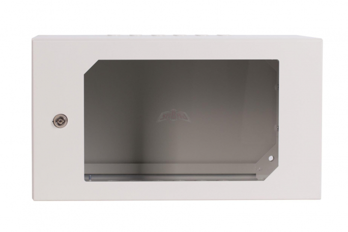 SZAFA WISZĄCA 19" 6U 328X600X400 IP54 DRZWI Z SZYBĄ - SWK19-6U-40-DS-W - SABAJ
