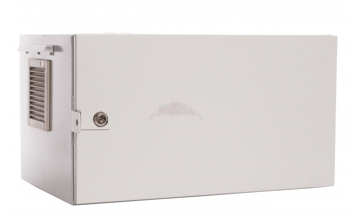 SZAFA WISZĄCA 19" 6UX600X600 MM IP 54, ŚCIANY BOCZNE PEŁNE, DRZWI PEŁNE, ZEWNĘTRZNA, SZARY. - SWK19-6U-60-DP-Z - SABAJ