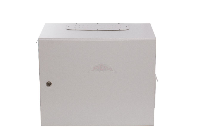 SZAFA WISZĄCA 19" 9UX600X400 MM IP 54, ŚCIANY BOCZNE PEŁNE, DRZWI PEŁNE, ZEWNETRZNA, SZARY. - SWK19-9U-40-DP-Z - SABAJ
