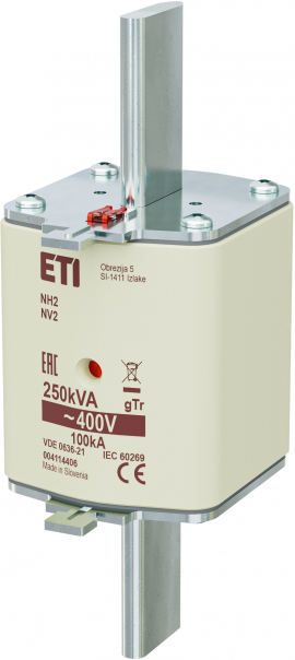 WKŁADKA TOPIKOWA NH - TRANSFORMATOROWA NH2 GTR 361A/400V 250KVA - 004114406 - ETI