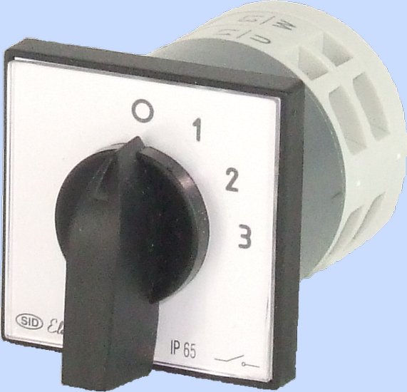 ŁĄCZNIK KRZYWKOWY W OBUDOWIE E12-62 GRZEJNIKOWY 0-1-2-3 IP-65 - 921262 - ELEKTROMET DZIERŻONIÓW