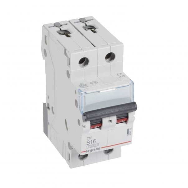 WYŁĄCZNIK NADPRĄDOWY B 16A 2-POLOWY CHARAKTERYSTYKA B SERII TX3 S 312 - 404112 - LEGRAND