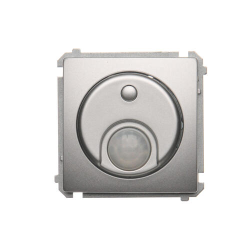 Łącznik z czujnikiem ruchu z przekaźnikiem (moduł) 8(2) A, 230V~. Wymagana instalacja 3-przewodowa; srebrny mat - BMCR10P.01/43 - KONTAKT SIMON