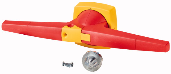 DŹWIGNIA NAPĘDU MONTAŻ NA DRZWI TYP D CZERWONO/ŻÓŁTA 14MM K5DR/P  - 1818057 - EATON