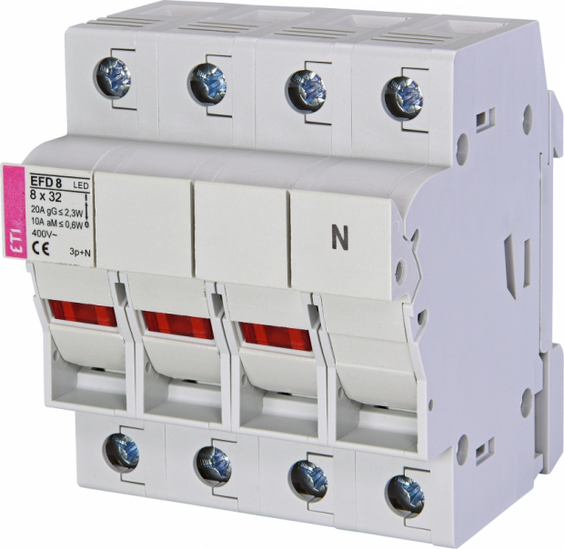 ROZŁĄCZNIK BEZPIECZNIKOWY Z ADAPTEREM EFD 8 3P+N LED AD - 002520315 - ETI