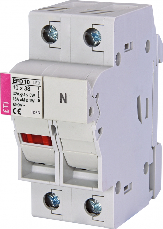 ROZŁĄCZNIK BEZPIECZNIKOWY Z ADAPTEREM EFD 10 1P+N LED AD - 002540312 - ETI