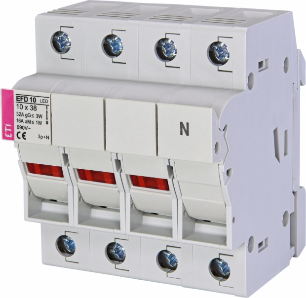ROZŁĄCZNIK BEZPIECZNIKOWY Z ADAPTEREM EFD 10 3P+N LED AD - 002540315 - ETI