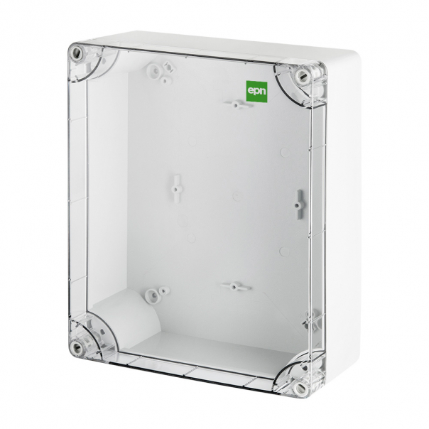 PUSZKA N/T 270X220X106 IP65  SZARY TRANSPARENTNY INDUSTRIAL - 2719-01 - ELEKTRO-PLAST NASIELSK