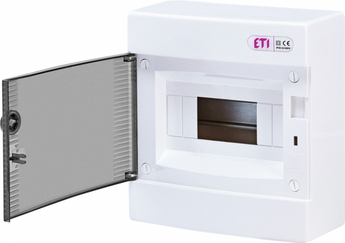 ROZDZIELNIA TWORZYWO PODTYNKOWA IP40 1X8 MOD DRZWI TRANSPARENTNE ECM12PT - 001101000 - ETI