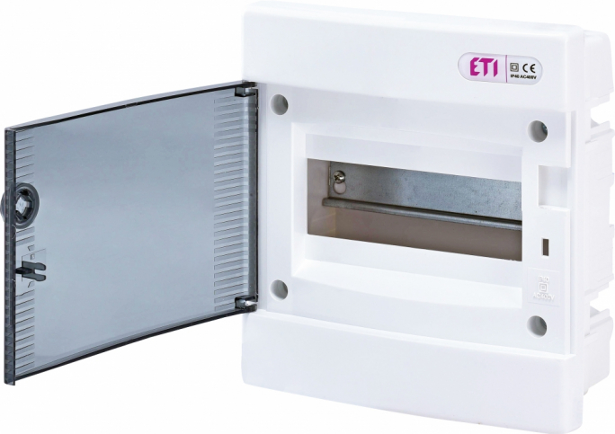 OBUDOWA PODTYNKOWA 1 RZĄD 8 MOD. DRZWI TRANSPARENTNE ECM8PT - 001101010 - ETI