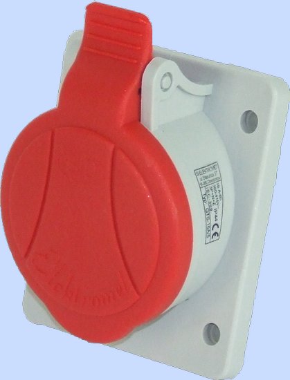 GNIAZDO TABLICOWE SKOŚNE GNIAZDO 16A/400V 3P+N+Z GTS 16/5 - 921820 - ELEKTROMET DZIERŻONIÓW