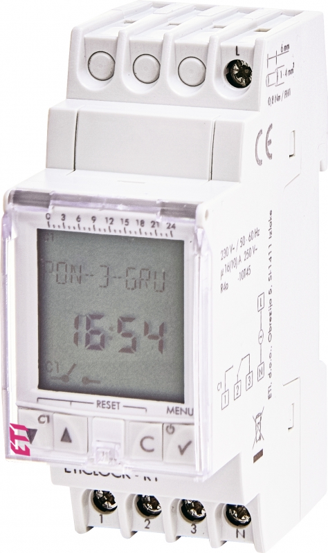 Cyfrowy programator czasowy jednokanałowy ETICLOCK-R1 - 002472053 - ETI