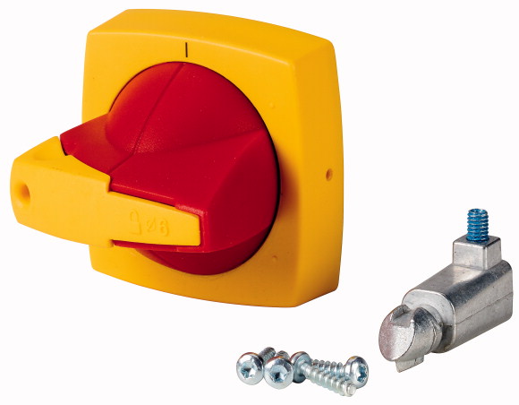 DŹWIGNIA NAPĘDU MONTAŻ NA DRZWI TYP D/P ŻÓŁTO-CZERWONY 6MM K1DR/P - 1818030 - EATON