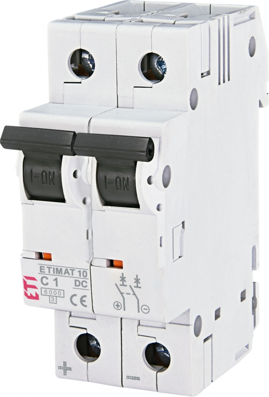 WYŁĄCZNIK NADPRĄDOWY DC ETIMAT 10-DC 2P C1 6KA - 002138704 - ETI
