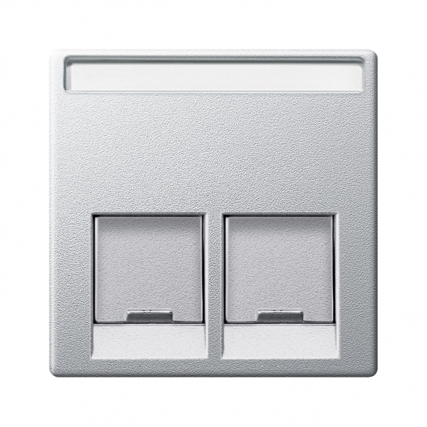 PŁYTKA CENTRALNA GNIAZDA KOMPUTEROWEGO 2XRJ45,SE, ALUMINIUM - MTN466560 - SCHNEIDER ELECTRIC