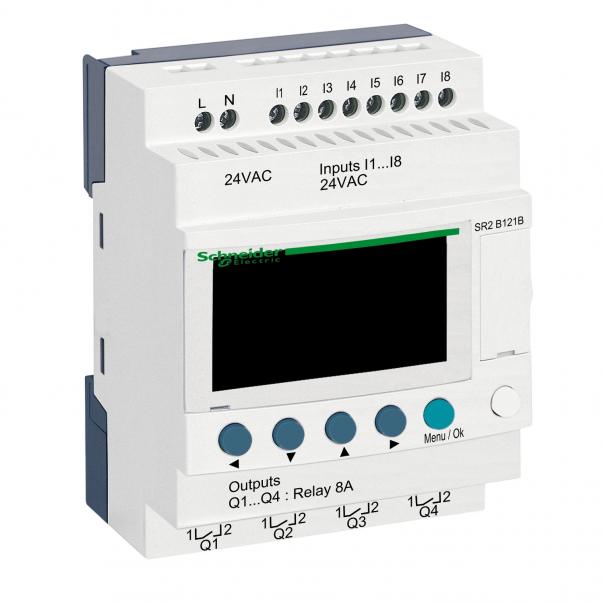 STEROWNIK 8WE_D/4WY_P 24VAC RTC/LCD ZELIO LOGIC - SR2B121B - SCHNEIDER ELECTRIC
