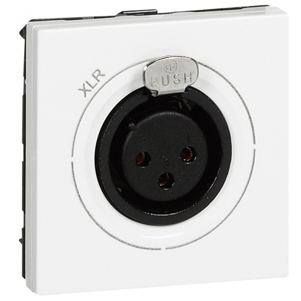 GNIAZDO AUDIO 2 MODUŁY ŻEŃSKIE BIAŁE XLR-3 MOSAIC - 078755 - LEGRAND