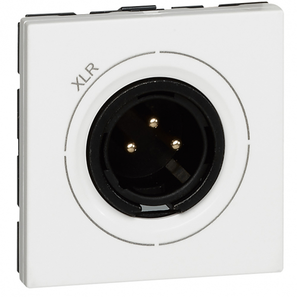 GNIAZDO AUDIO 2 MODUŁY MĘSKIE BIAŁE XLR-3 MOSAIC  - 078756 - LEGRAND