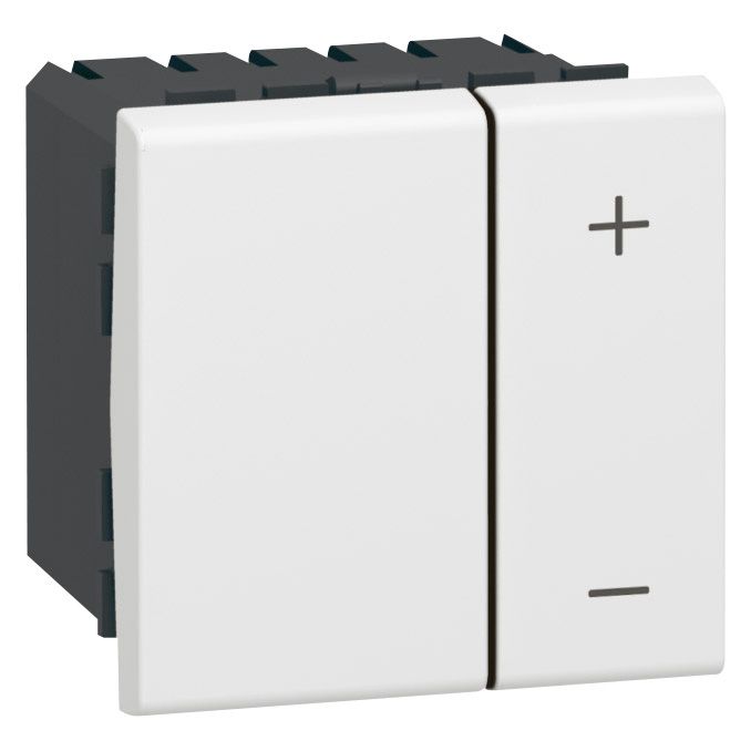 ŚCIEMNIACZ PRZYCISKOWY 600VA - 2 MODUŁY BIAŁY 40MA - 0-10V MOSAIC - 078404 - LEGRAND