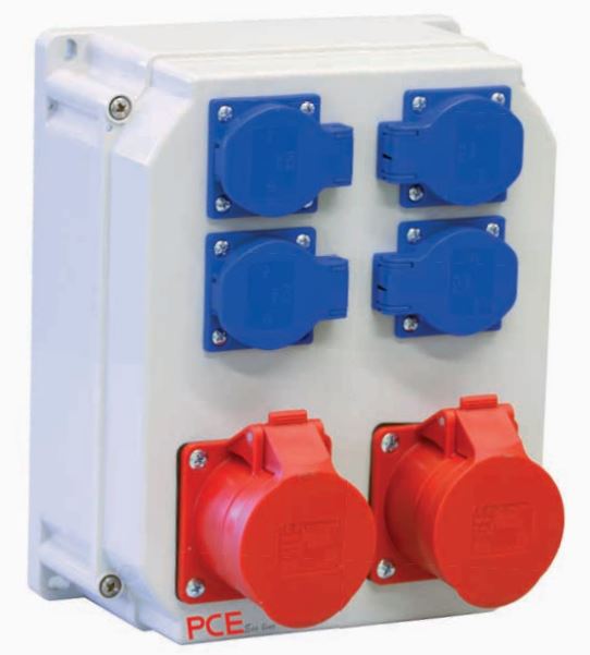 ROZDZIELNIA BUDOWLANA GNIAZDA 2X16A/5P + 4GS IP44 ECOLINE - 90EKO005 - PCE