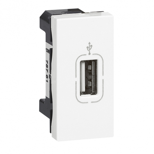 GNIAZDO USB - 1 MODUŁ ŻEŃSKIE BIAŁE MOSAIC - 078761 - LEGRAND