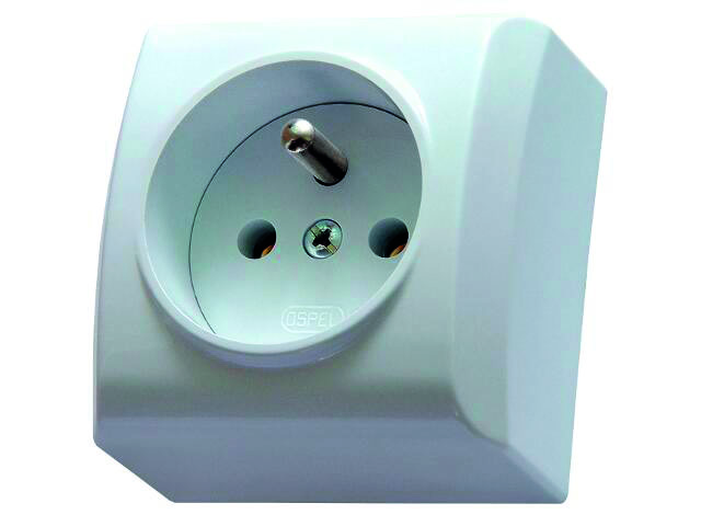 GNIAZDKO 230V Z ZESTAWEM MONTAŻOWYM EGN-1BZ/00 - 001101358 - ETI