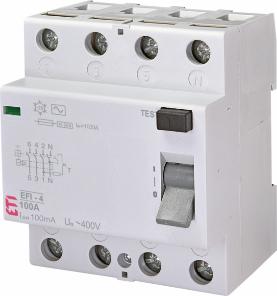 WYŁĄCZNIK RÓŻNICOWOPRĄDOWY EFI-4 AC 100/0.1 - 002062153 - ETI