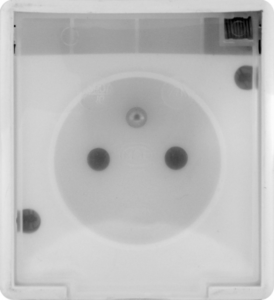 GNIAZDO POJEDYNCZE BRYZGOSZCZELNE KLAPKA TRANSPARENTNA TROL - 100132 - KOS