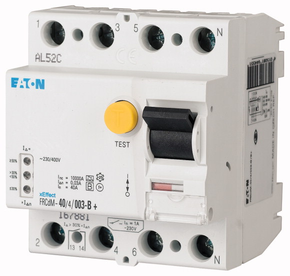 WYŁĄCZNIK RÓŻNICOWOPRĄDOWY TYP G/B 4-BIEGUNOWY FRCDM-40/4/003-G/B . - 167894 - EATON