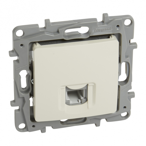 GNIAZDO TELEFONICZNE POJEDYNCZE RJ11 KREMOWY NILOE2 - 764669 - LEGRAND