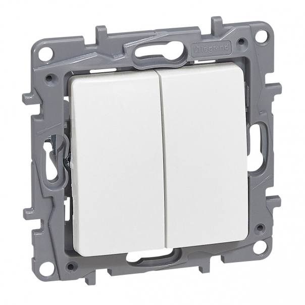 ŁĄCZNIK SCHODOWY 10AX + PRZYC 6A BIAŁY NILOE2 - 764509 - LEGRAND
