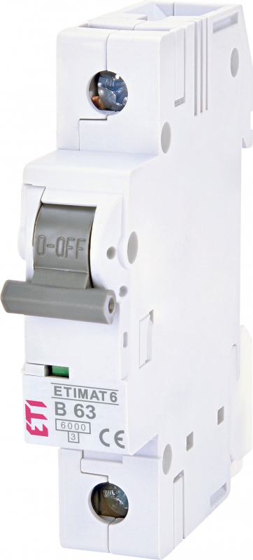 WYŁĄCZNIK NADPRĄDOWY ETIMAT 6 1P B63 - 002111522 - ETI