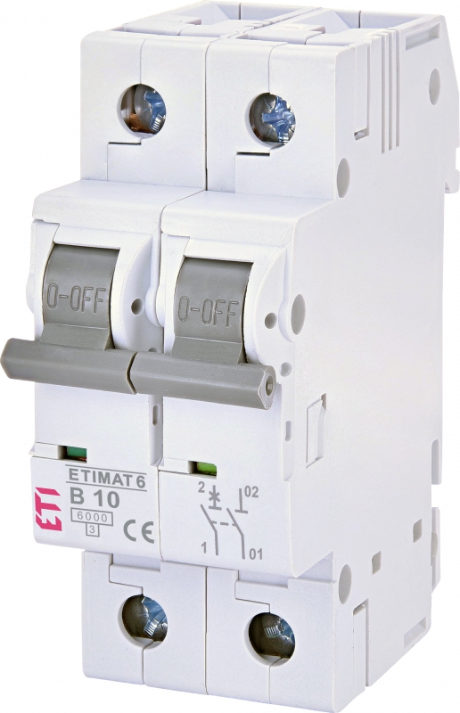 WYŁĄCZNIK NADPRĄDOWY ETIMAT 6 1P+N B10 - 002112514 - ETI