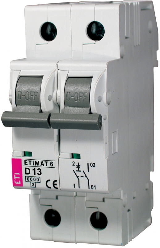 WYŁĄCZNIK NADPRĄDOWY ETIMAT 6 1P+N D13 - 002162515 - ETI