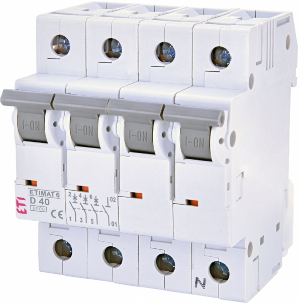 WYŁĄCZNIK NADPRĄDOWY ETIMAT 6 3P+N D40 - 002165520 - ETI