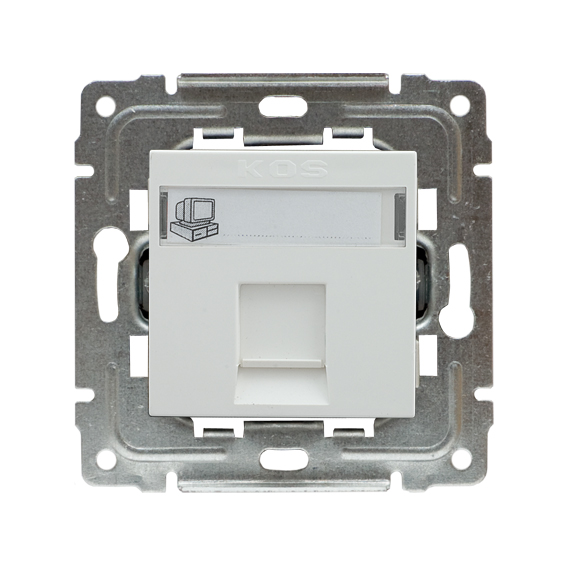GNIAZDO KOMPUTEROWE POJEDYNCZE RJ45 (WKŁAD MOLEX), BEZ RAMKI, BIAŁY DANTE. - 450465 - KOS